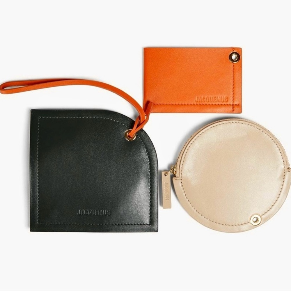 Jacquemus Le Porte Rond Trio Colorblock Card Holder/Wristlet/Wallet-NWT - Picture 2 of 8